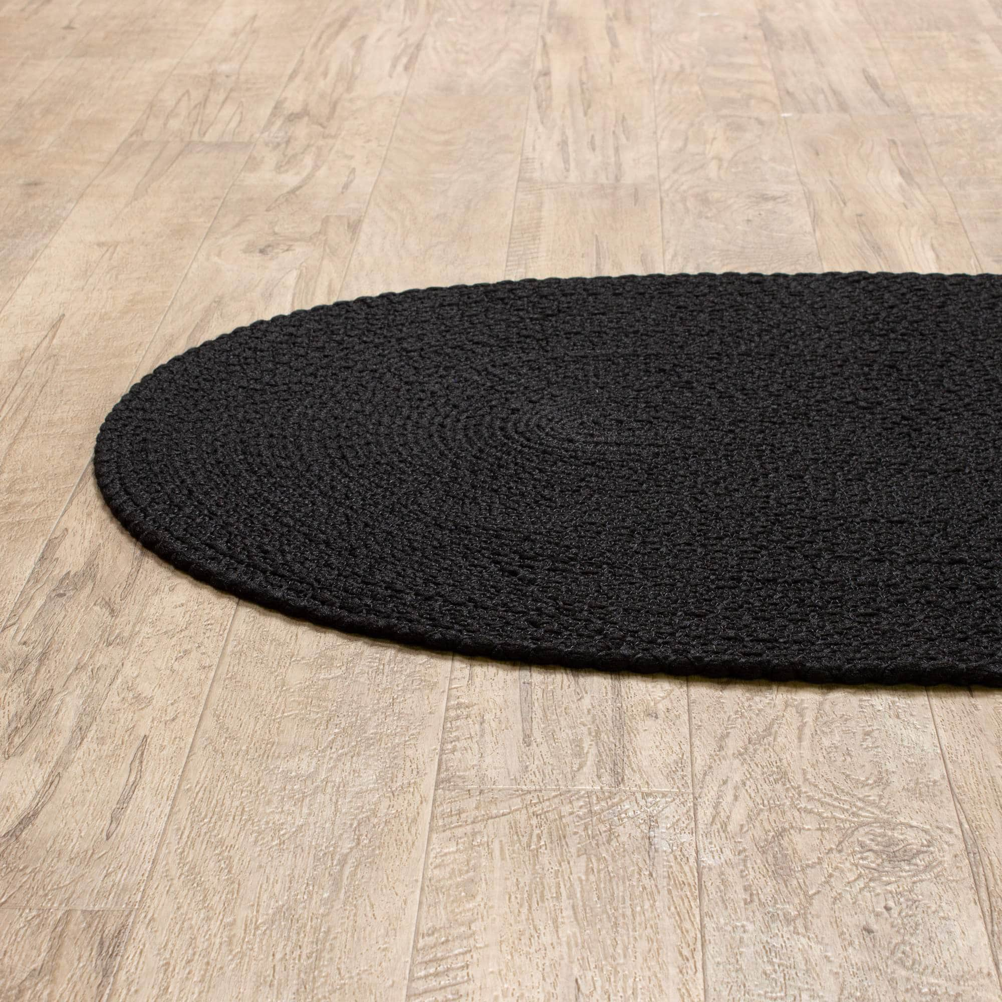 Tropics TRP Black Braided Rug #color_black