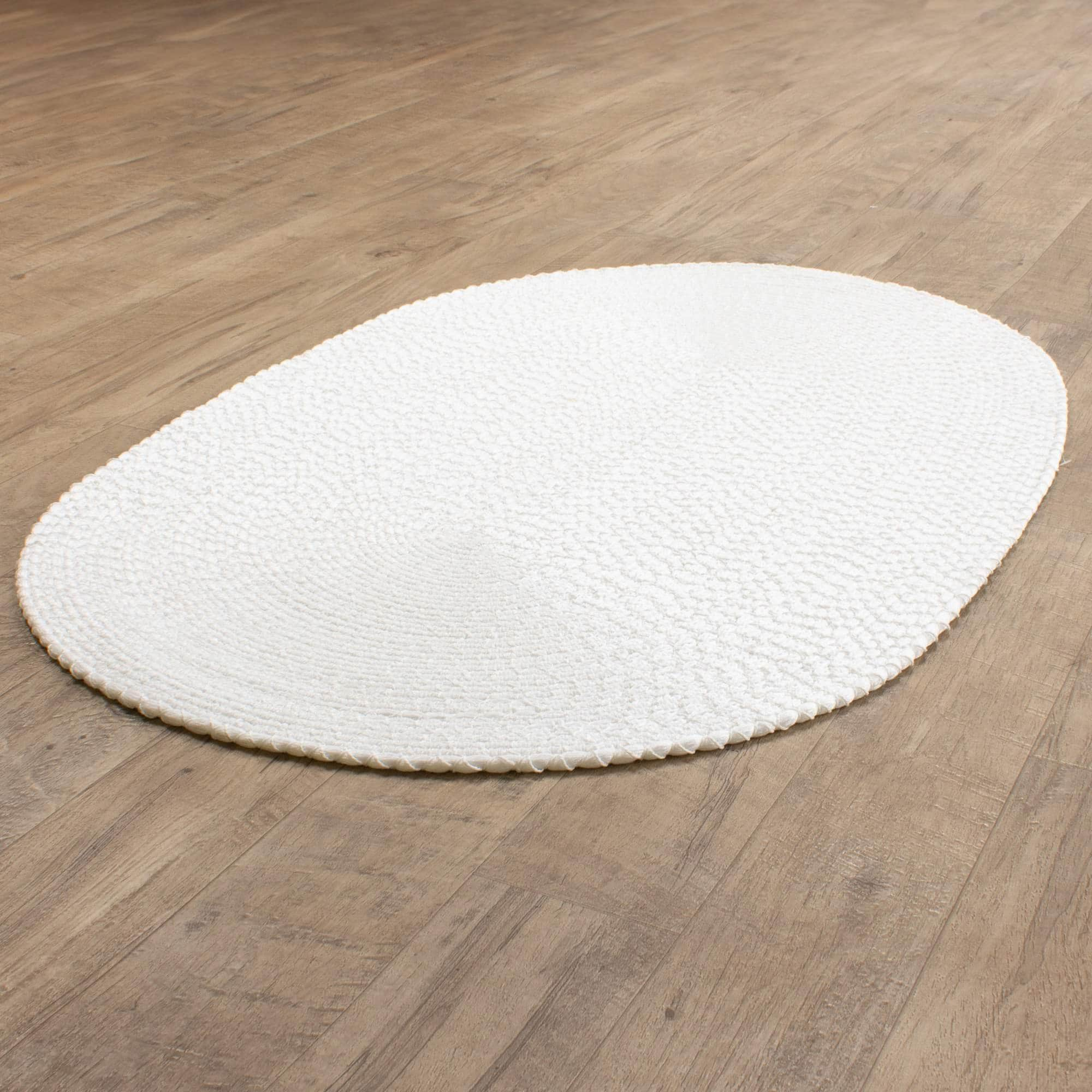 Tropics TRP White Braided Rug #color_white