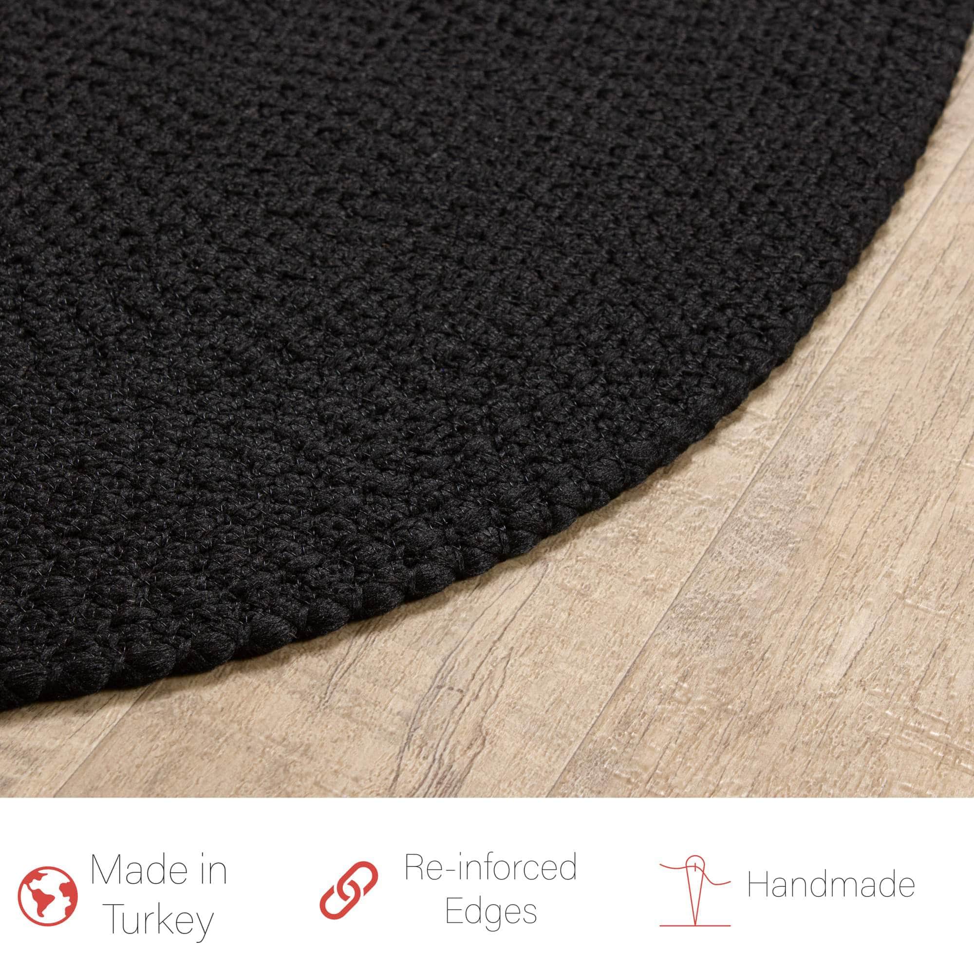 Tropics TRP Black Braided Rug #color_black