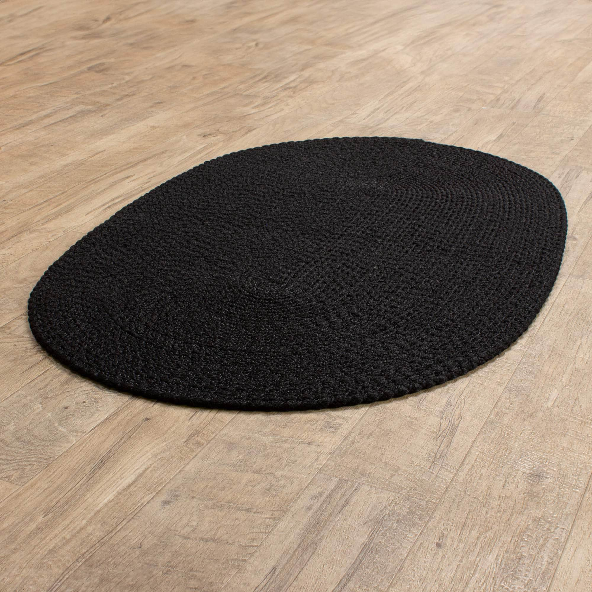 Tropics TRP Black Braided Rug #color_black