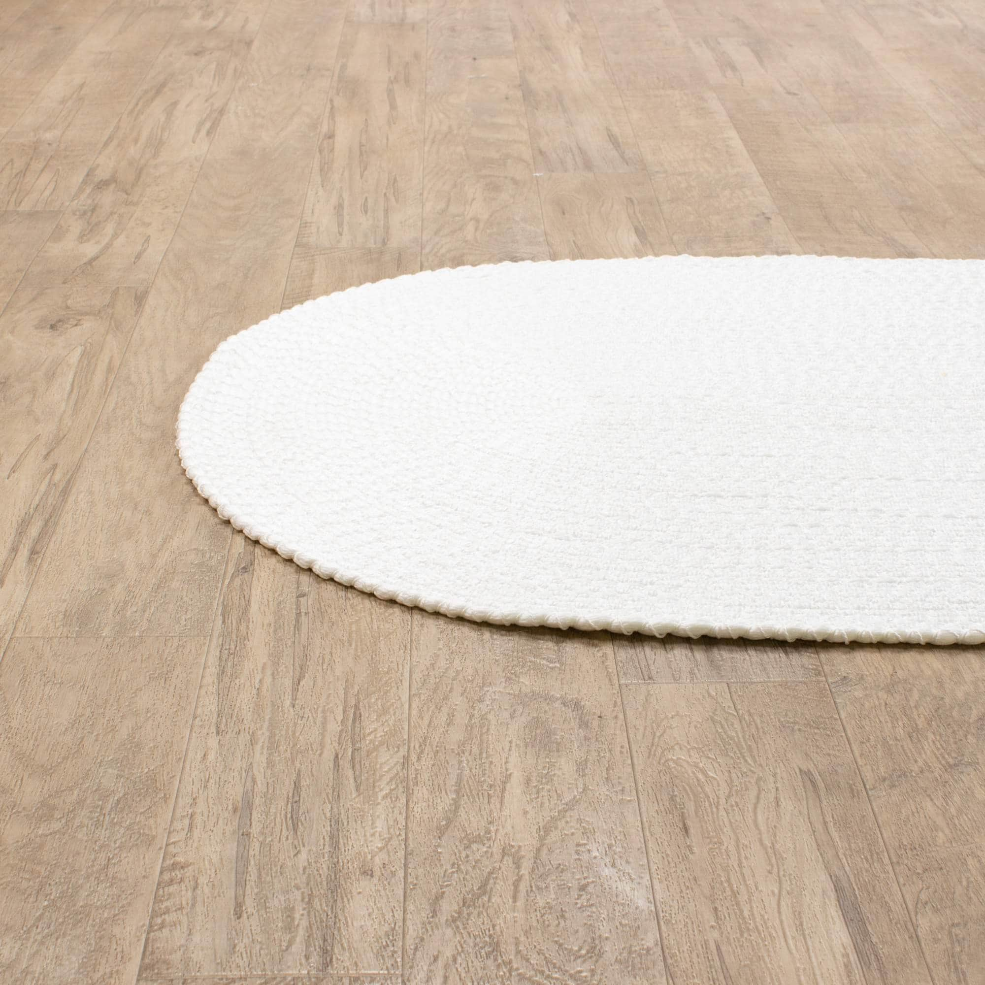 Tropics TRP White Braided Rug #color_white