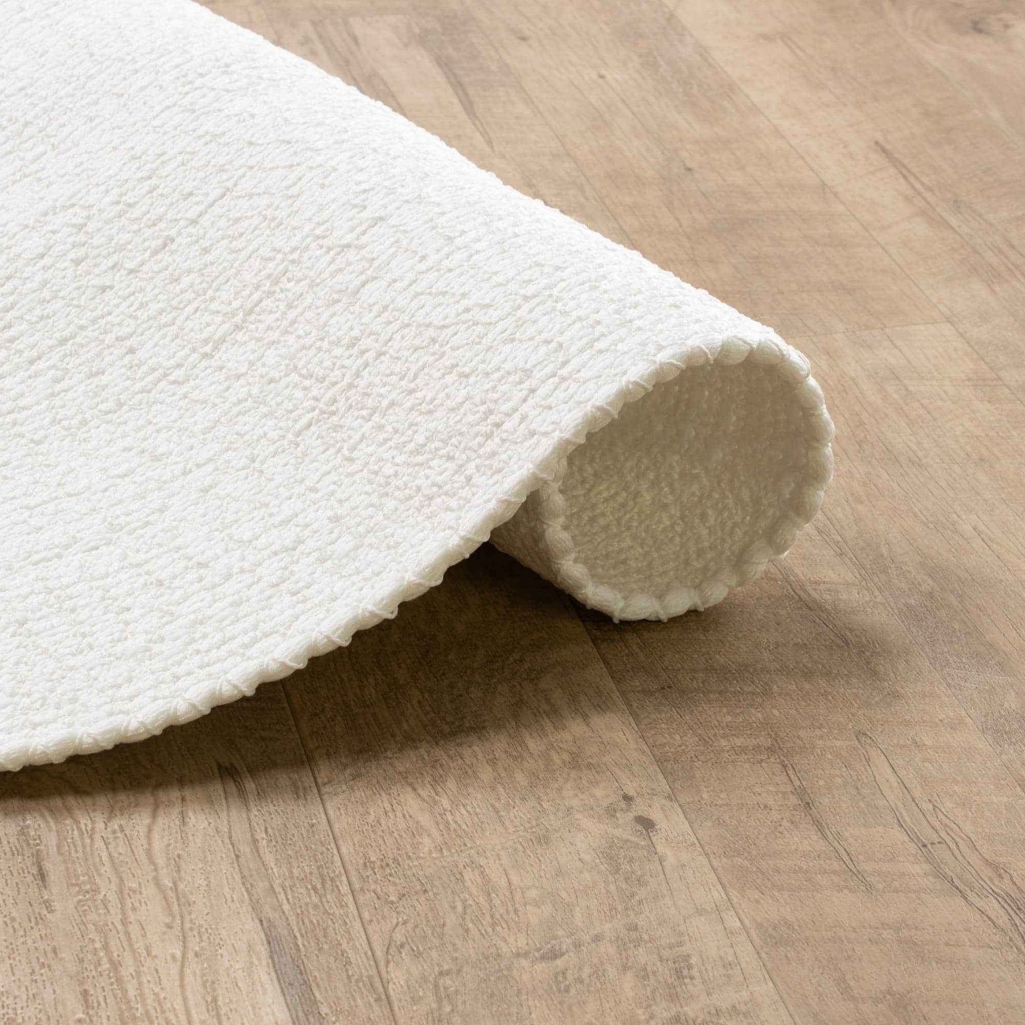 Tropics TRP White Braided Rug #color_white