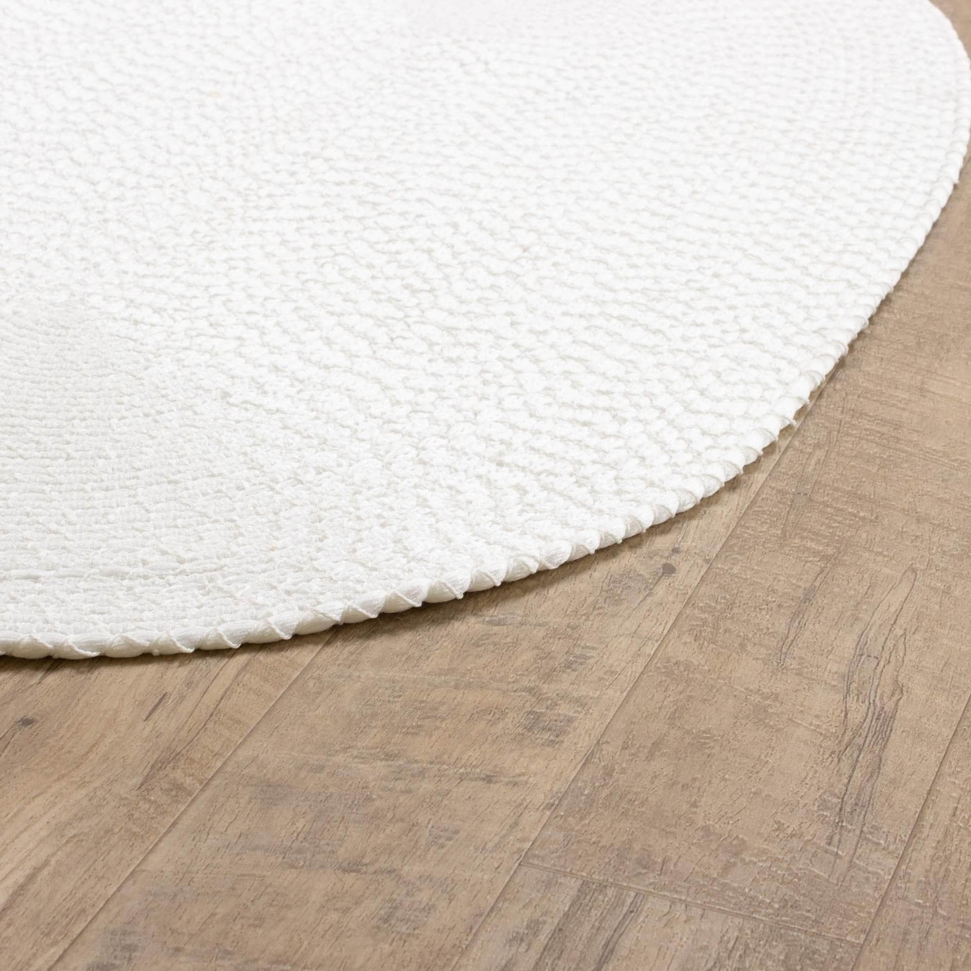 Tropics TRP White Braided Rug #color_white