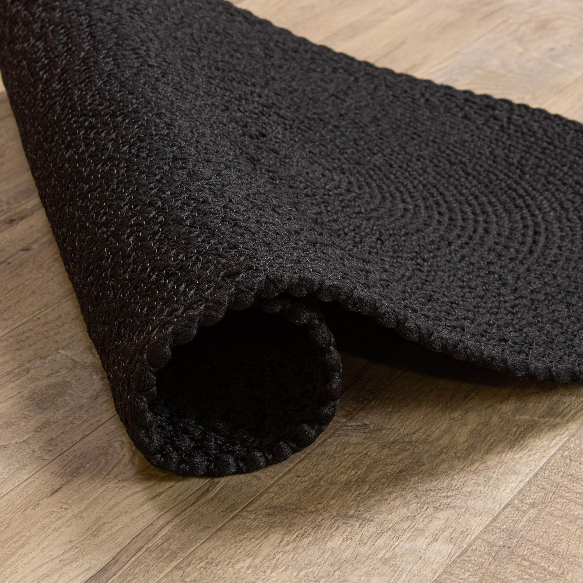 Tropics TRP Black Braided Rug #color_black