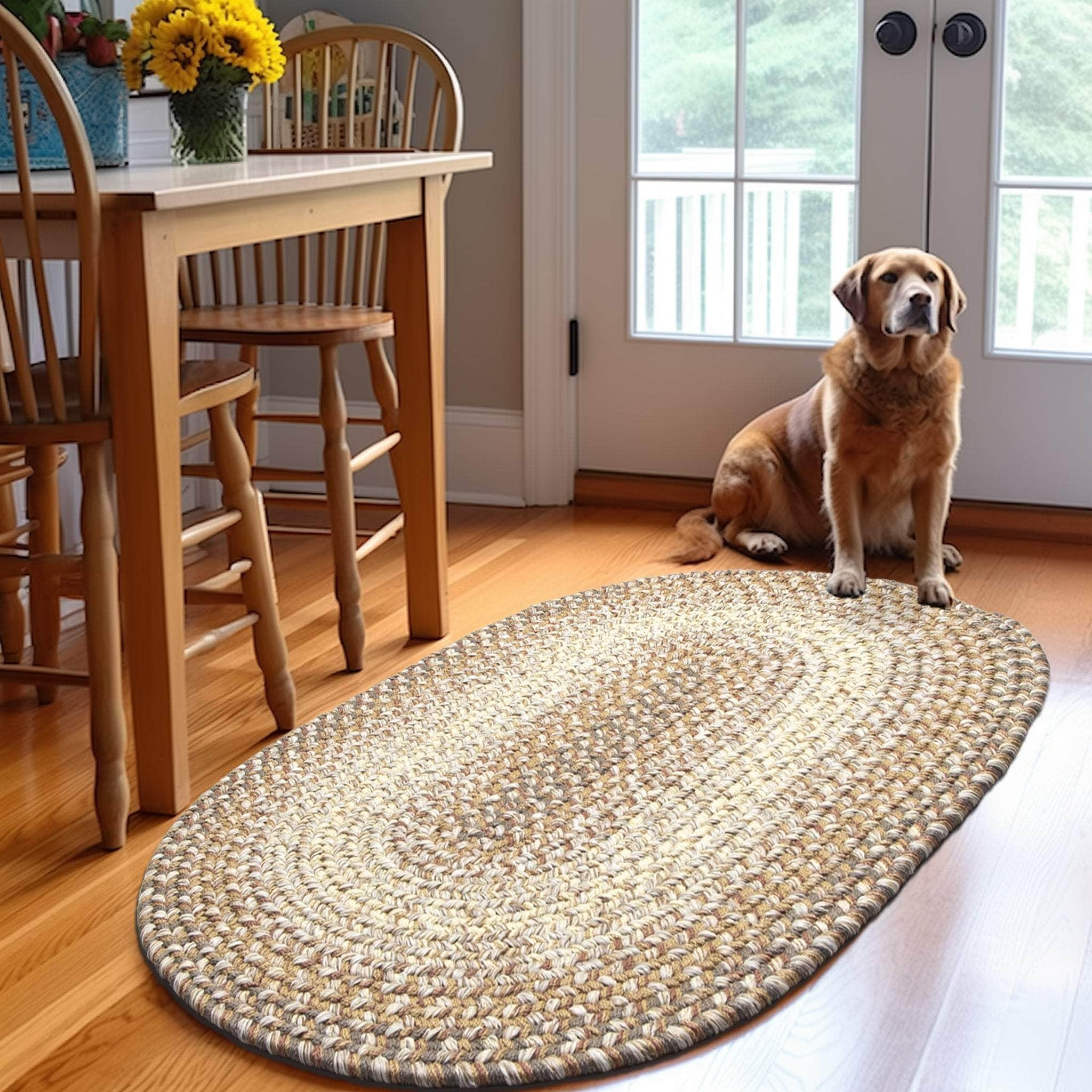 Ridgewood Indoor Outdoor Braided Rug #color_Taupetone