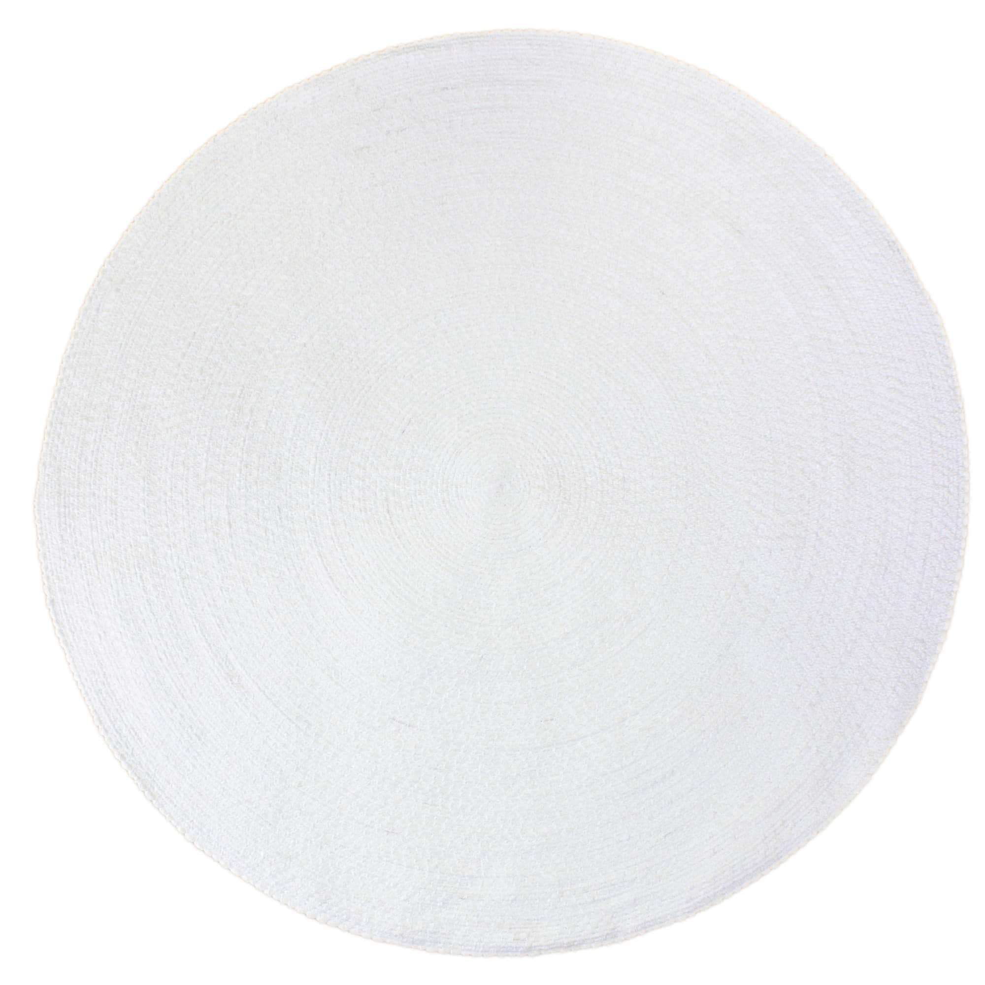 Tropics TRP White Braided Rug #color_white