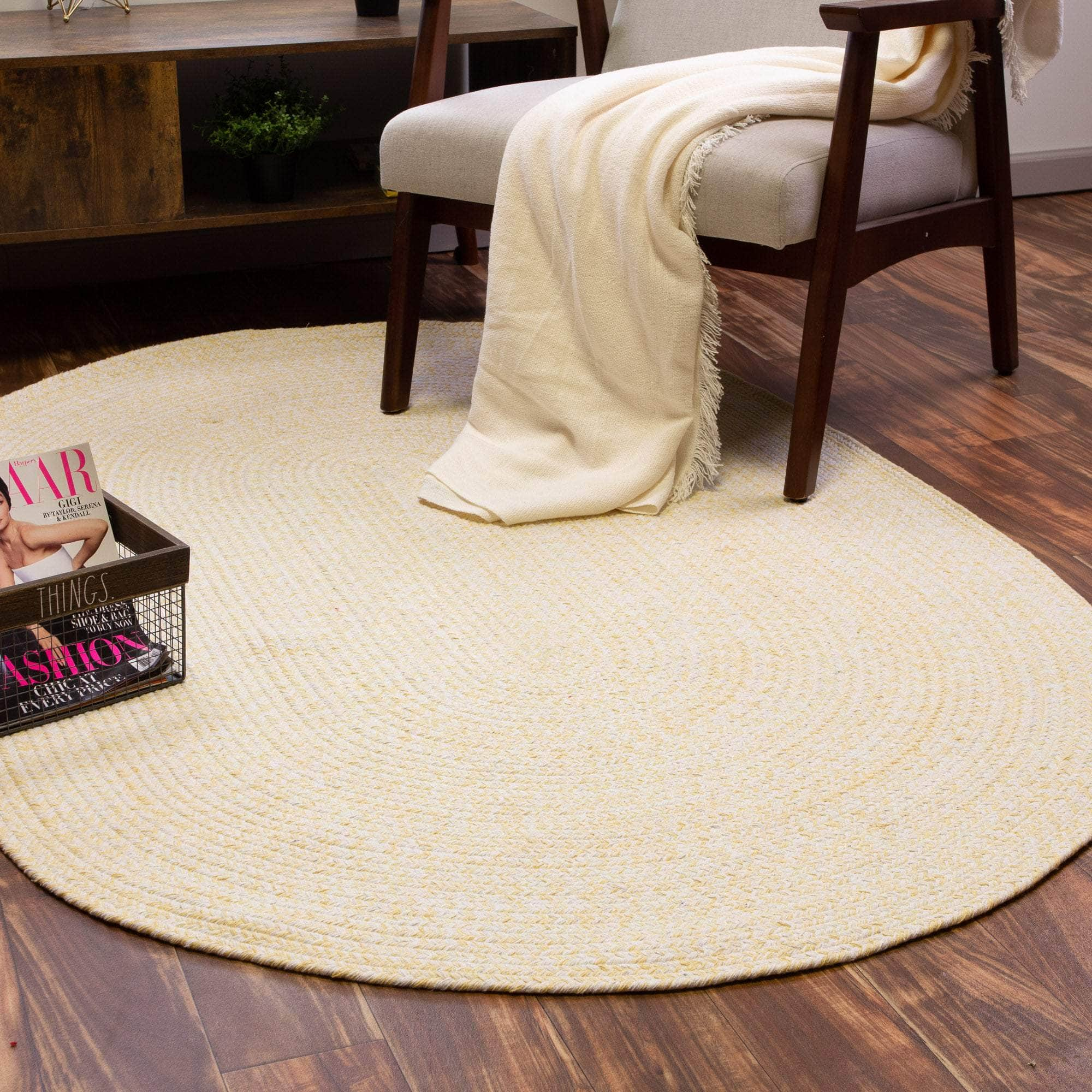 Cotton Braided Rug Clearance Farmhouse #shape_Oval