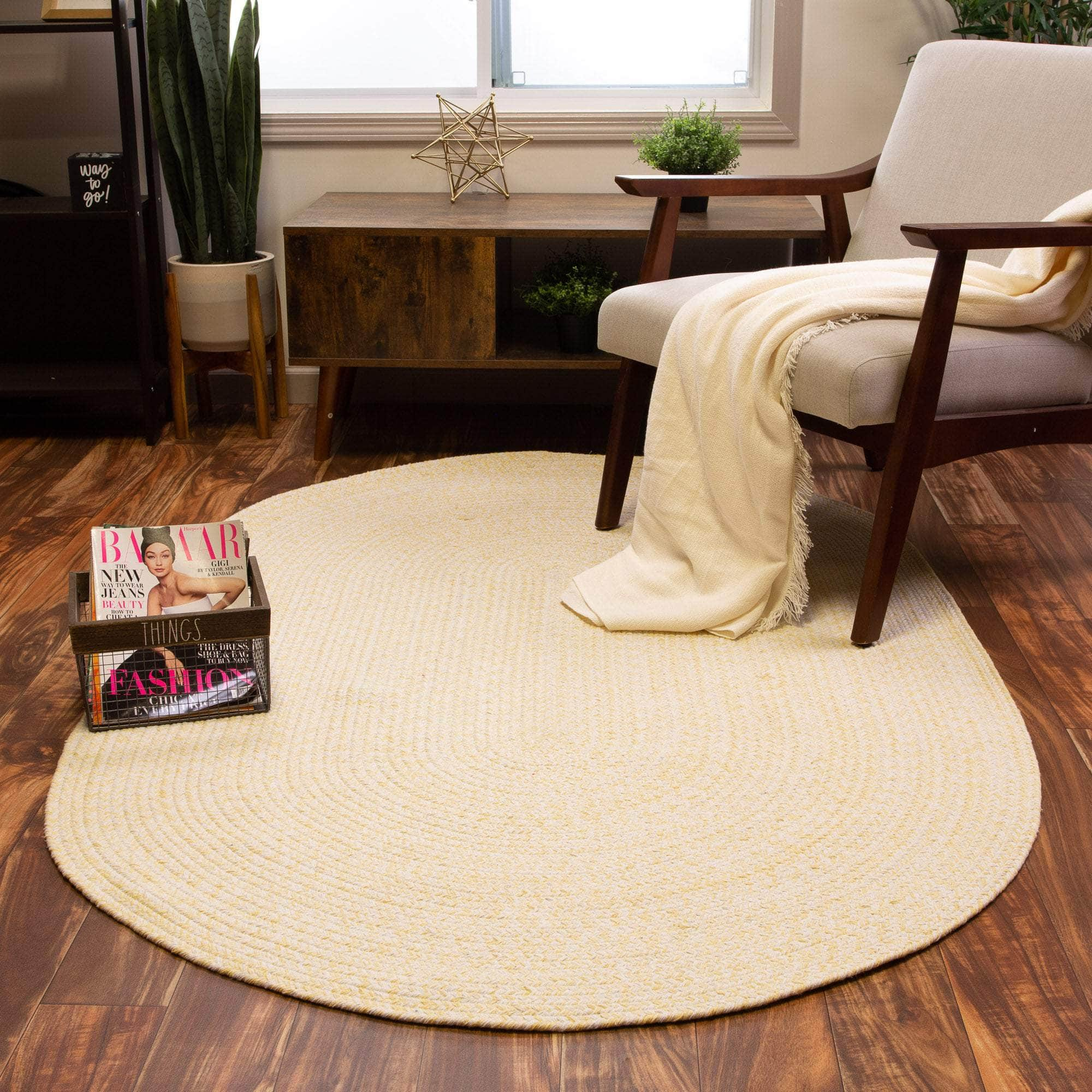 Cotton Braided Rug Clearance Farmhouse #shape_Oval