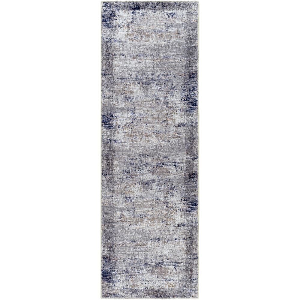 Machine Woven THI-2708 Dark Blue, Medium Brown Rugs #color_dark blue, medium brown