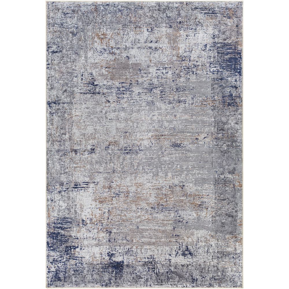 Machine Woven THI-2708 Dark Blue, Medium Brown Rugs #color_dark blue, medium brown