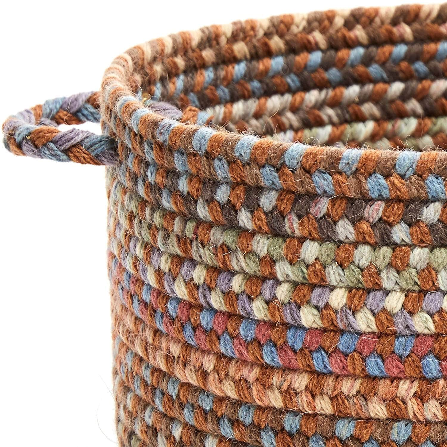 Cherry Hill Braided Wool Baskets #color_bombay multi