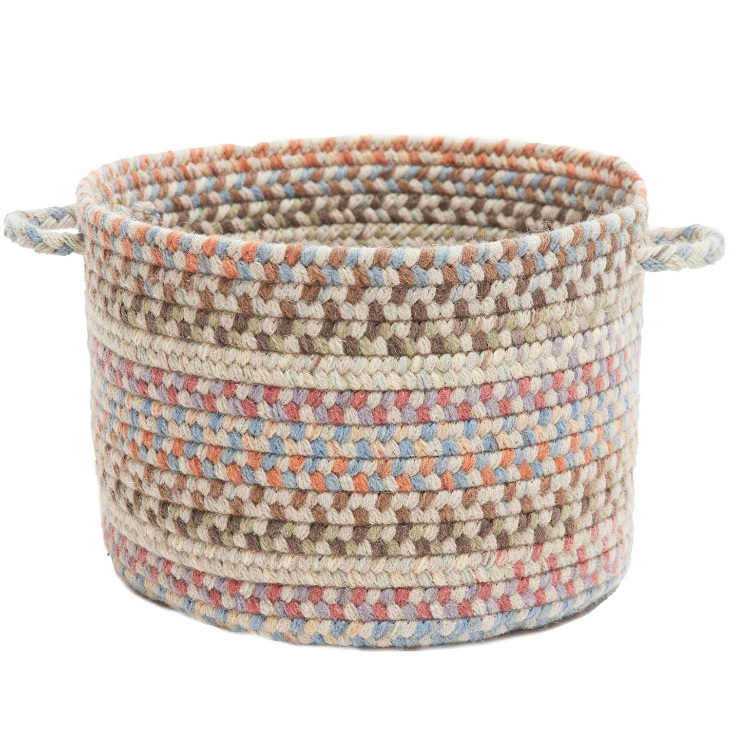 Cherry Hill Braided Wool Baskets #color_graphite multi