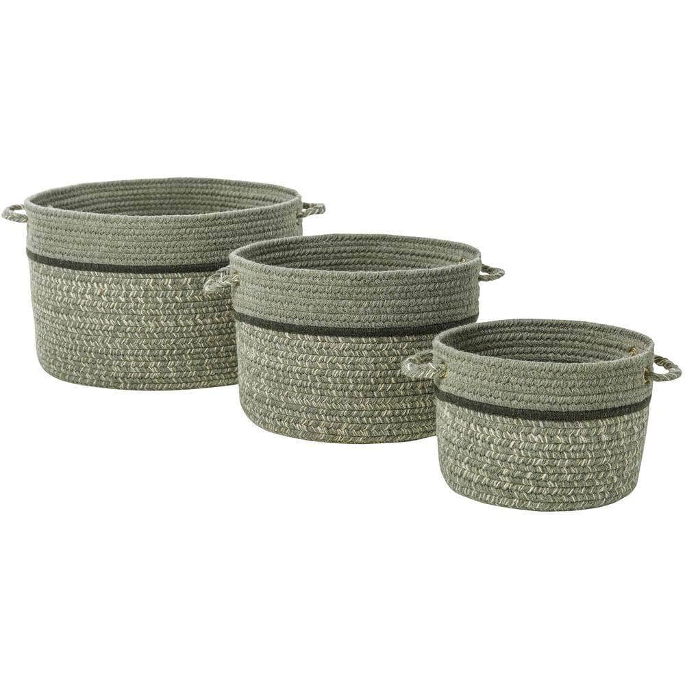 Woolmade Rope Storage Wool Basket #color_mistletoe