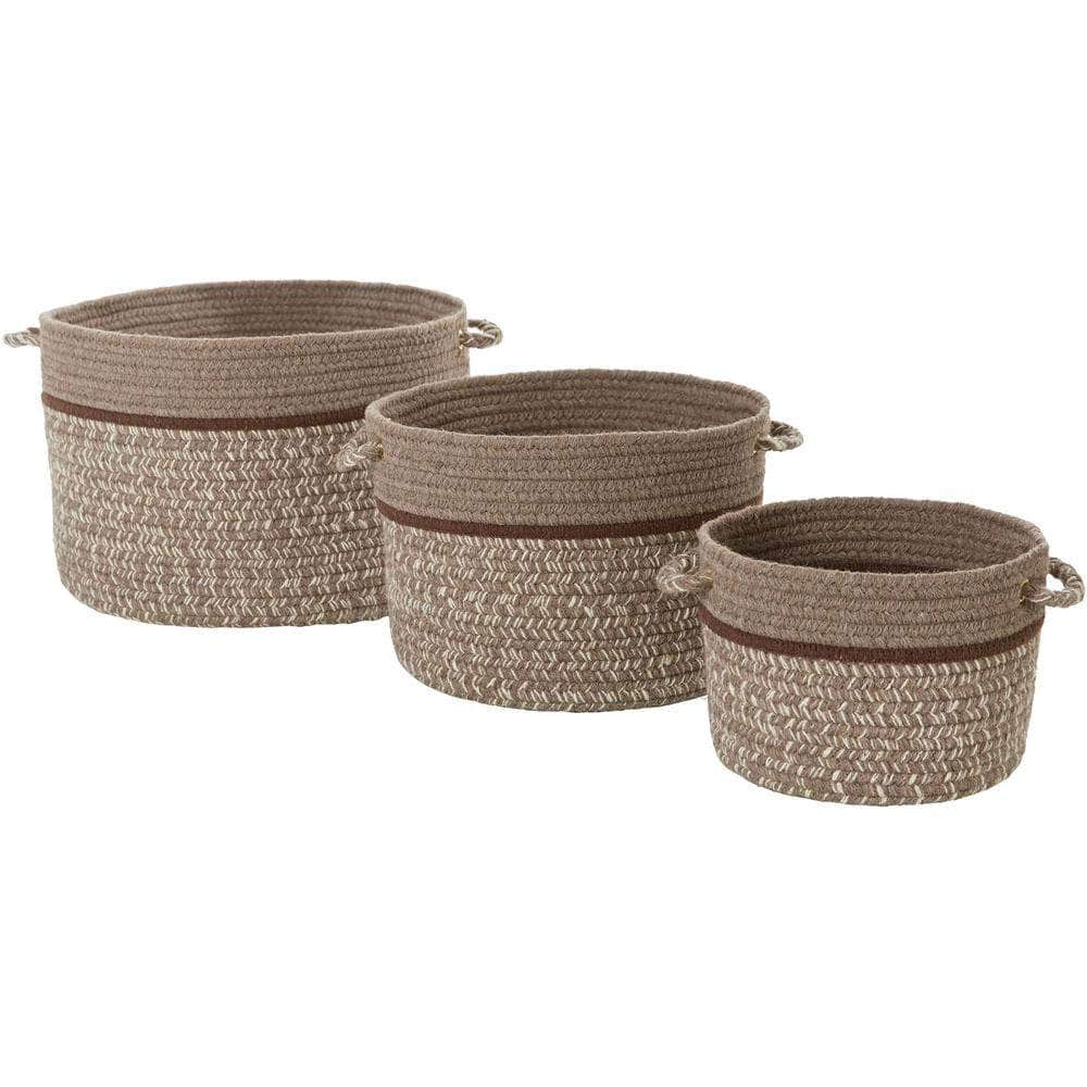 Woolmade Rope Storage Wool Basket #color_mocha