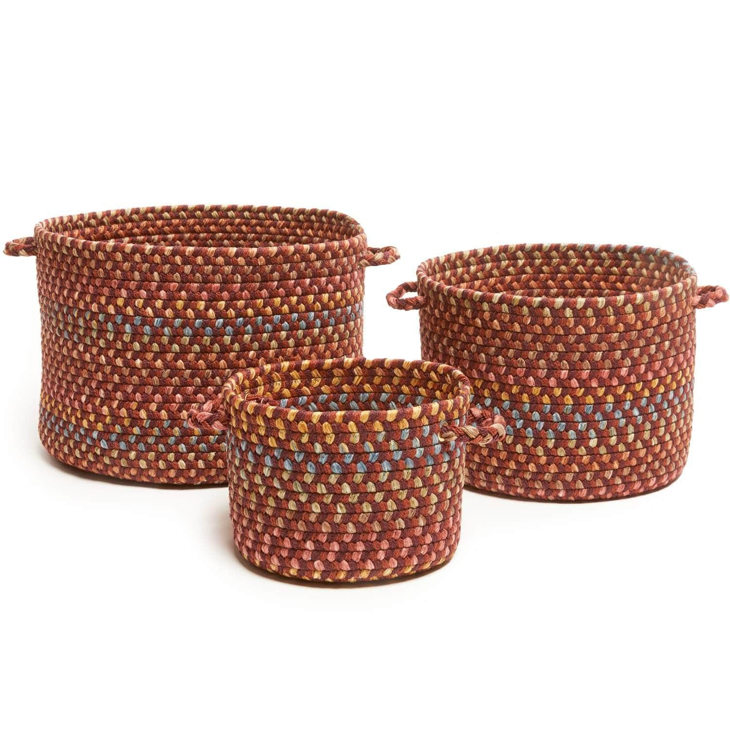 Sanford Braided Basket #color_maroon multi