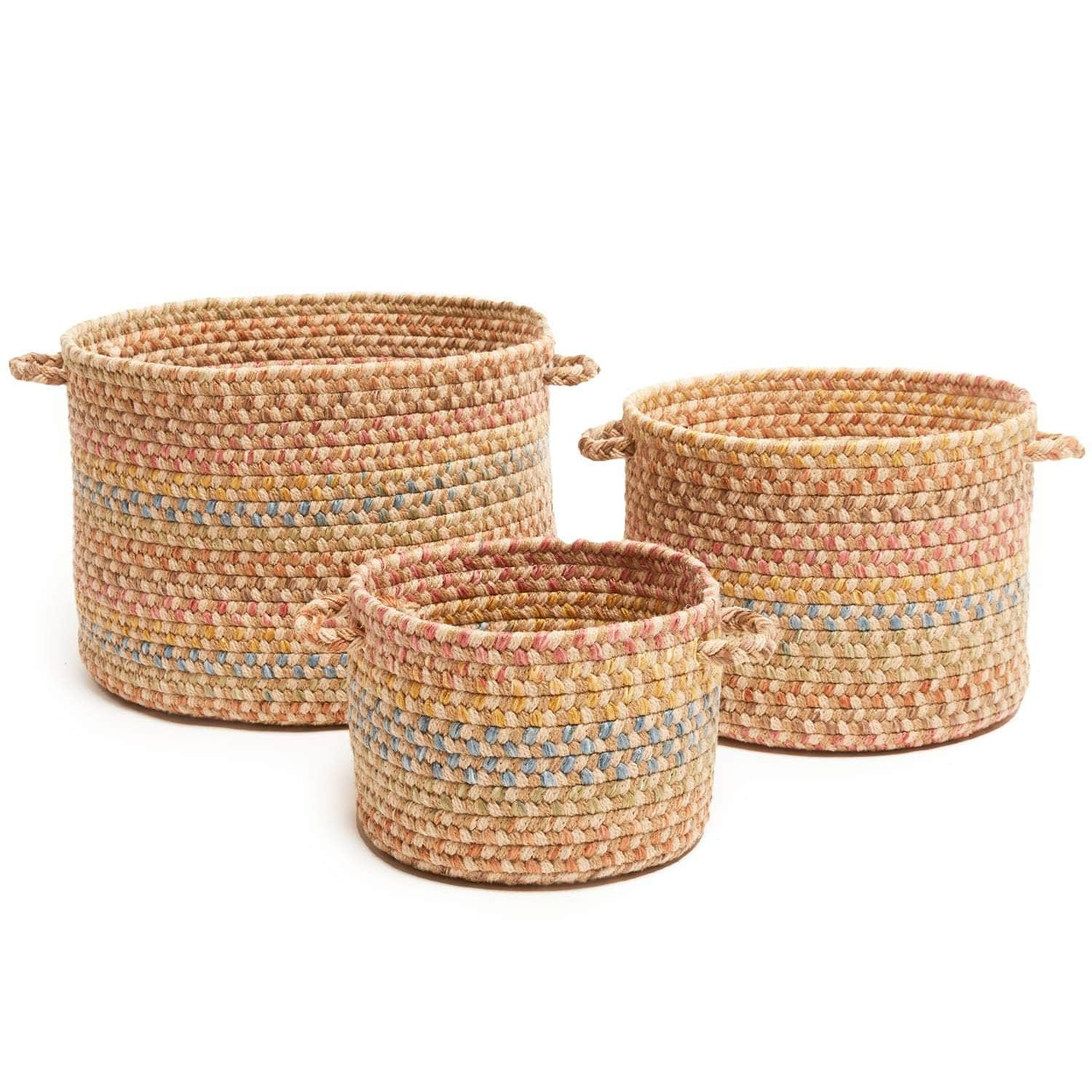 Sanford Braided Basket #color_khaki multi