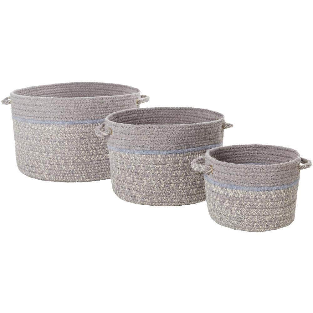 Woolmade Rope Storage Wool Basket #color_silvermist