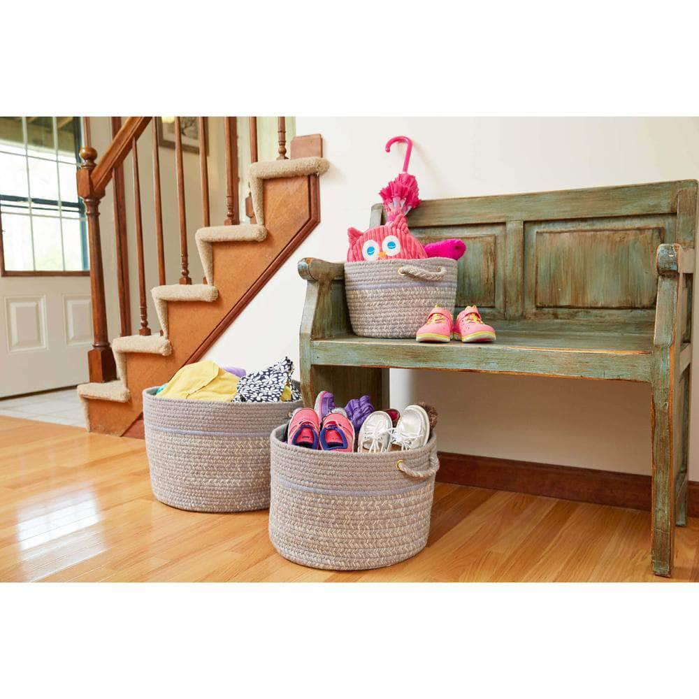 Woolmade Rope Storage Wool Basket #color_silvermist