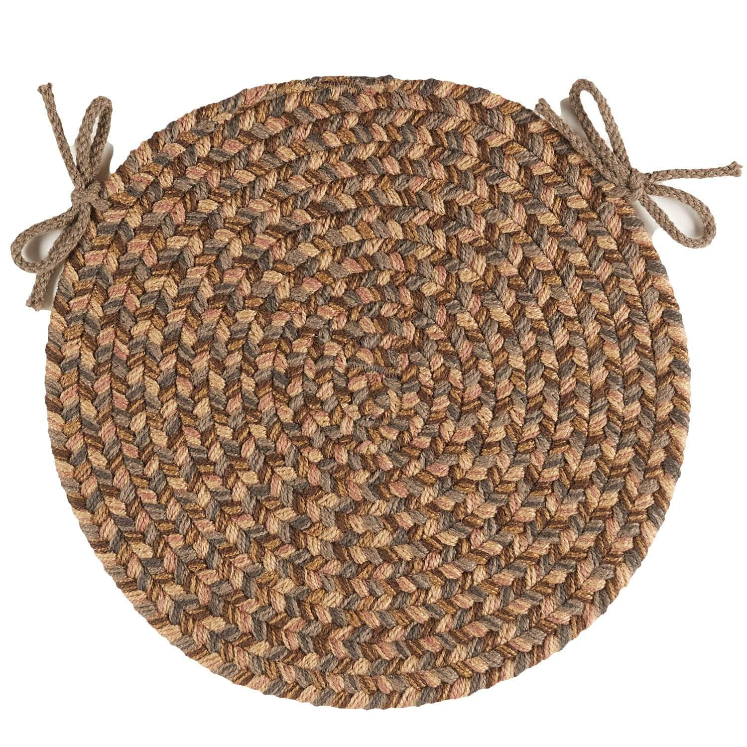 Sanibel Braided Chair Pads #color_brown