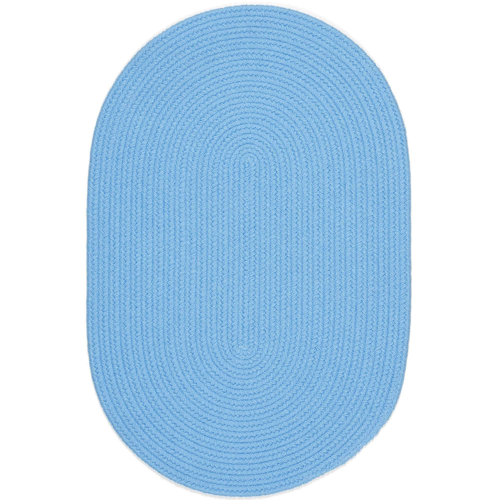 Lullaby Childrens Solid Braided Rug #color_aqua blue