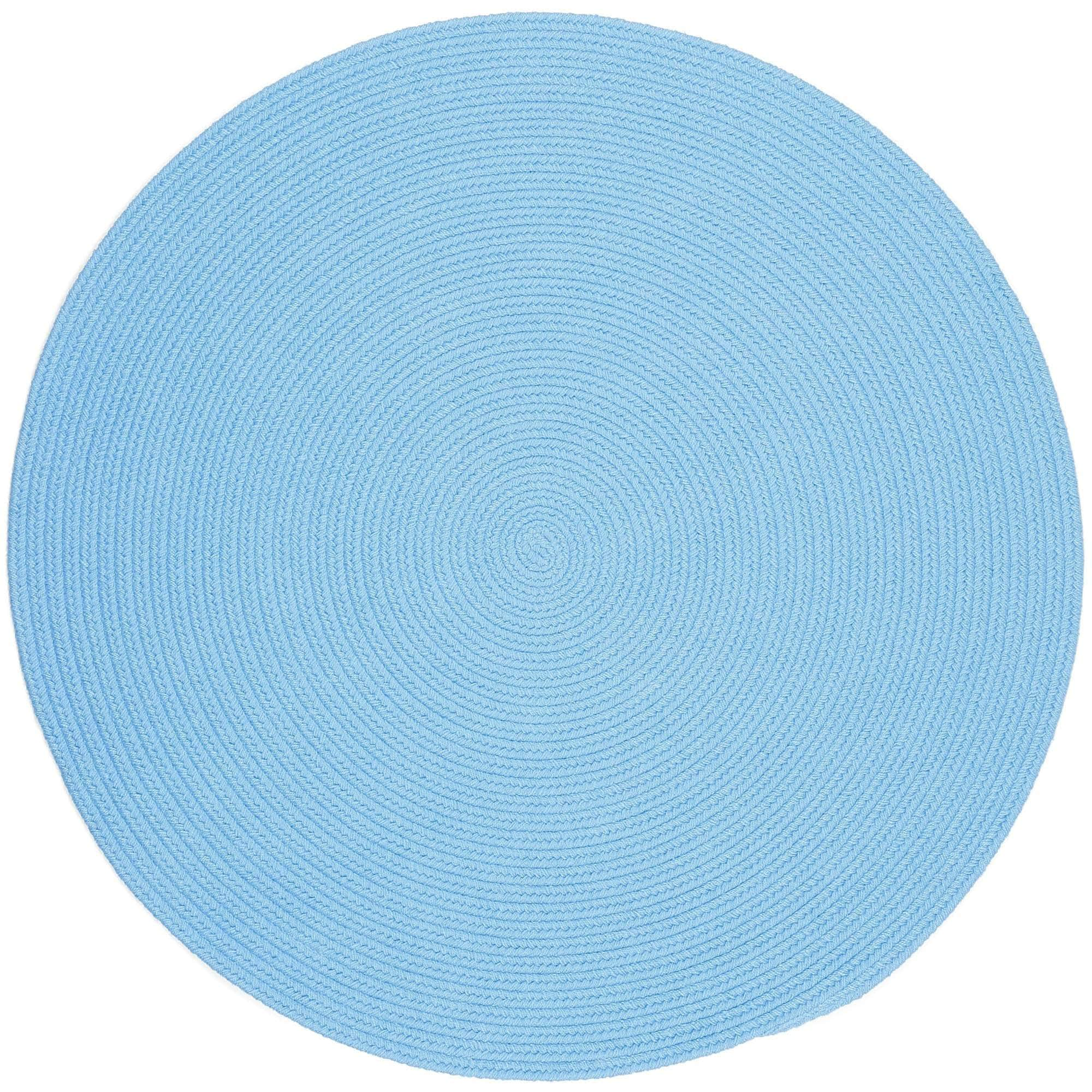 Lullaby Childrens Solid Braided Rug #color_aqua blue