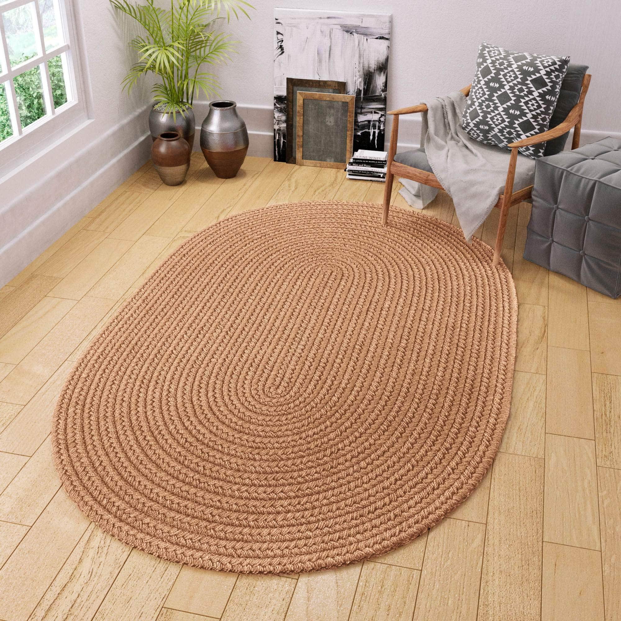 Maui Braided Ultra Durable Outdoor Rug #color_camel