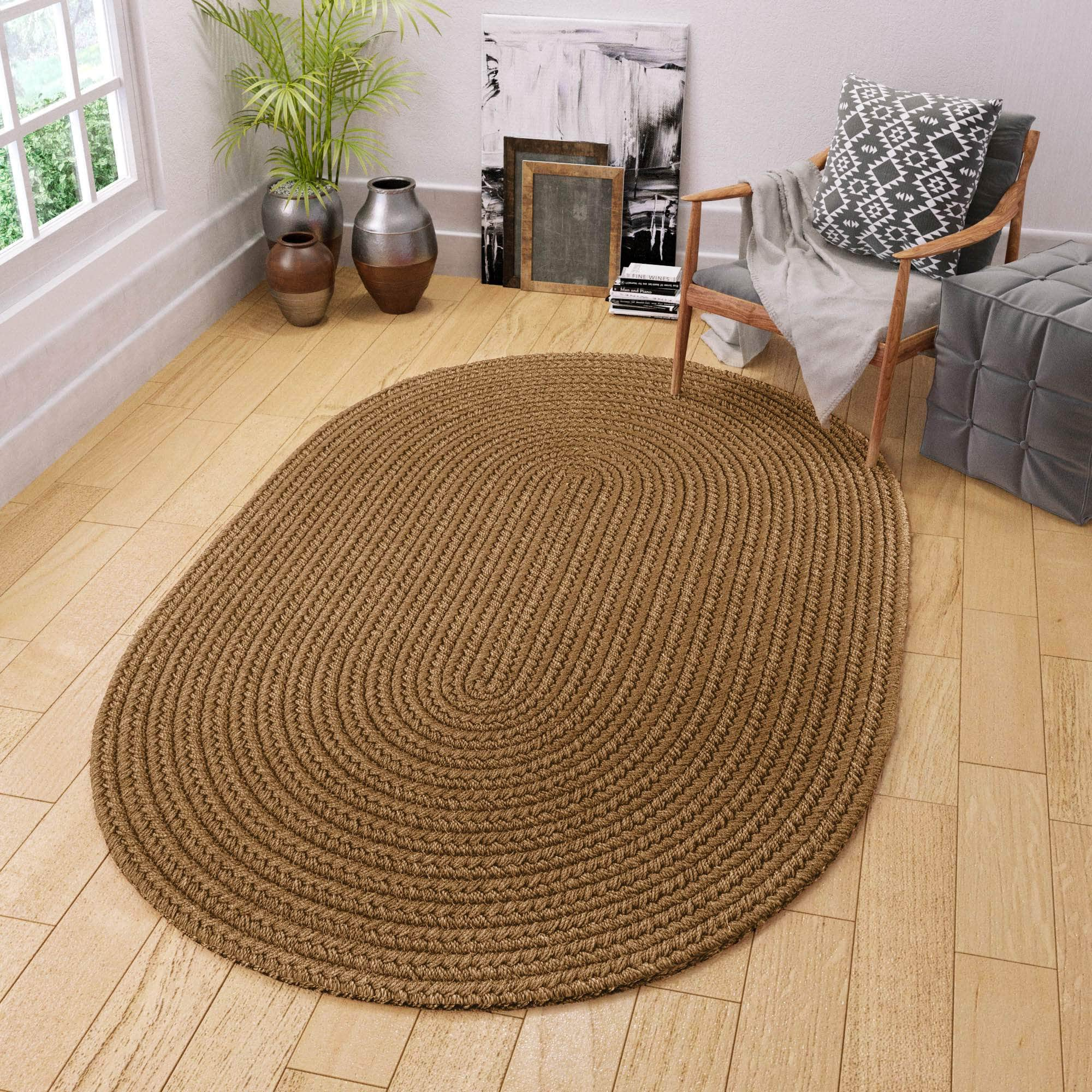 Maui Braided Ultra Durable Outdoor Rug #color_lt brown