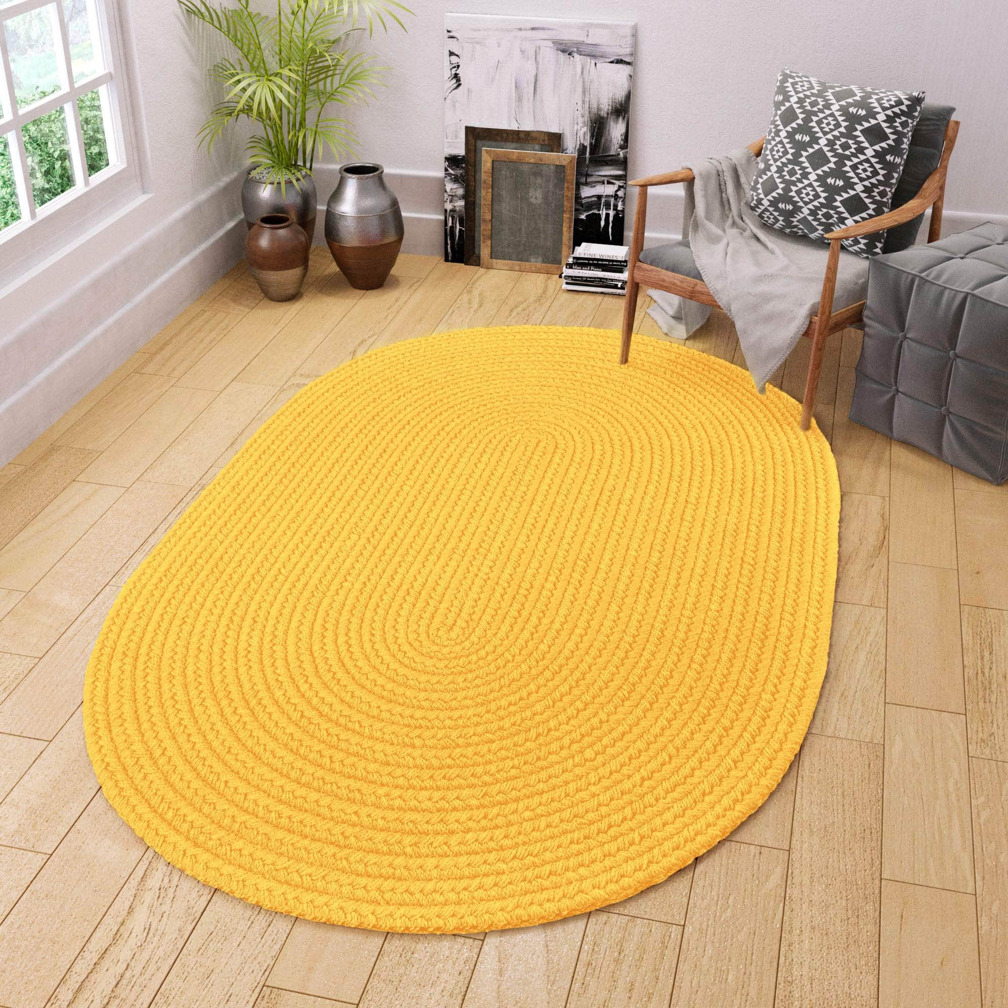 Maui Braided Ultra Durable Outdoor Rug #color_daffodil yellow