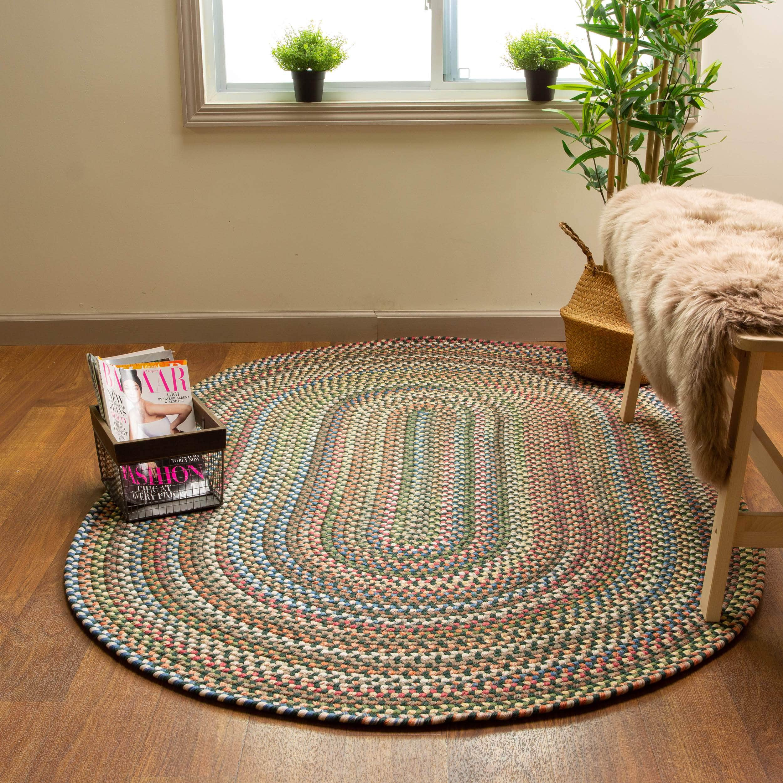 Roxbury Colorful Indoor / Outdoor Braided Rug #color_spruce green