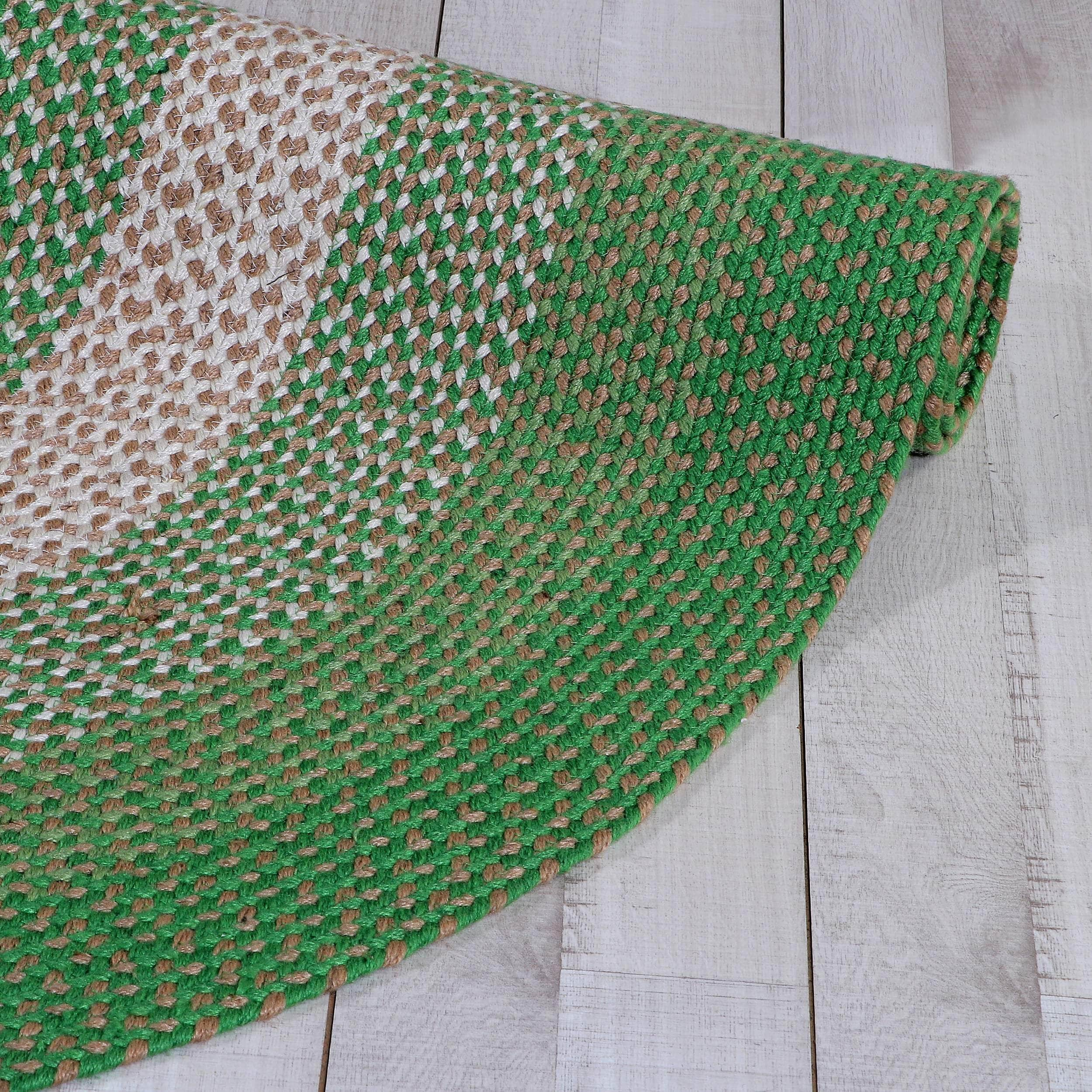 Bradford Braided Indoor / Outdoor Rug #color_green