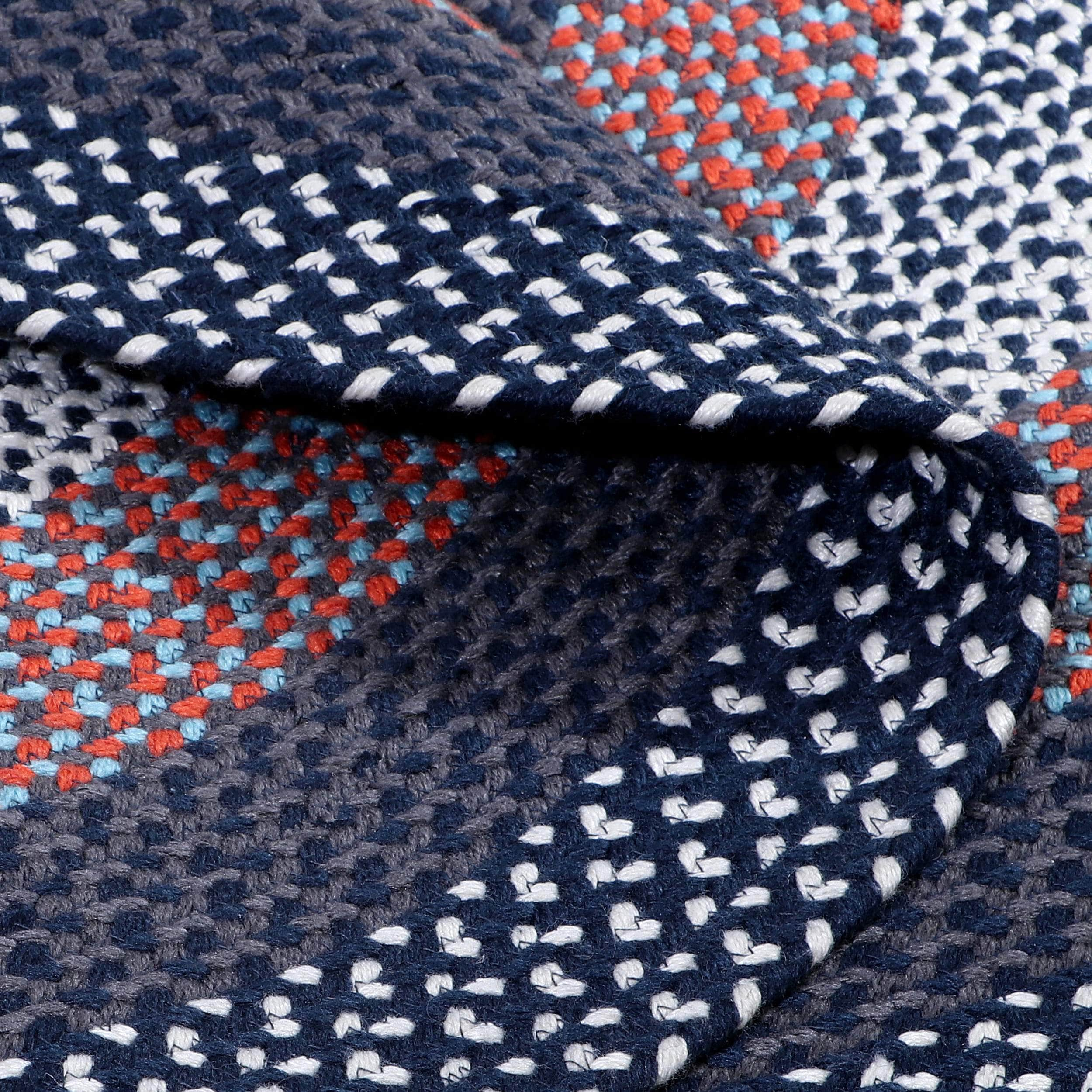 Bradford Braided Indoor / Outdoor Rug #color_navy blue