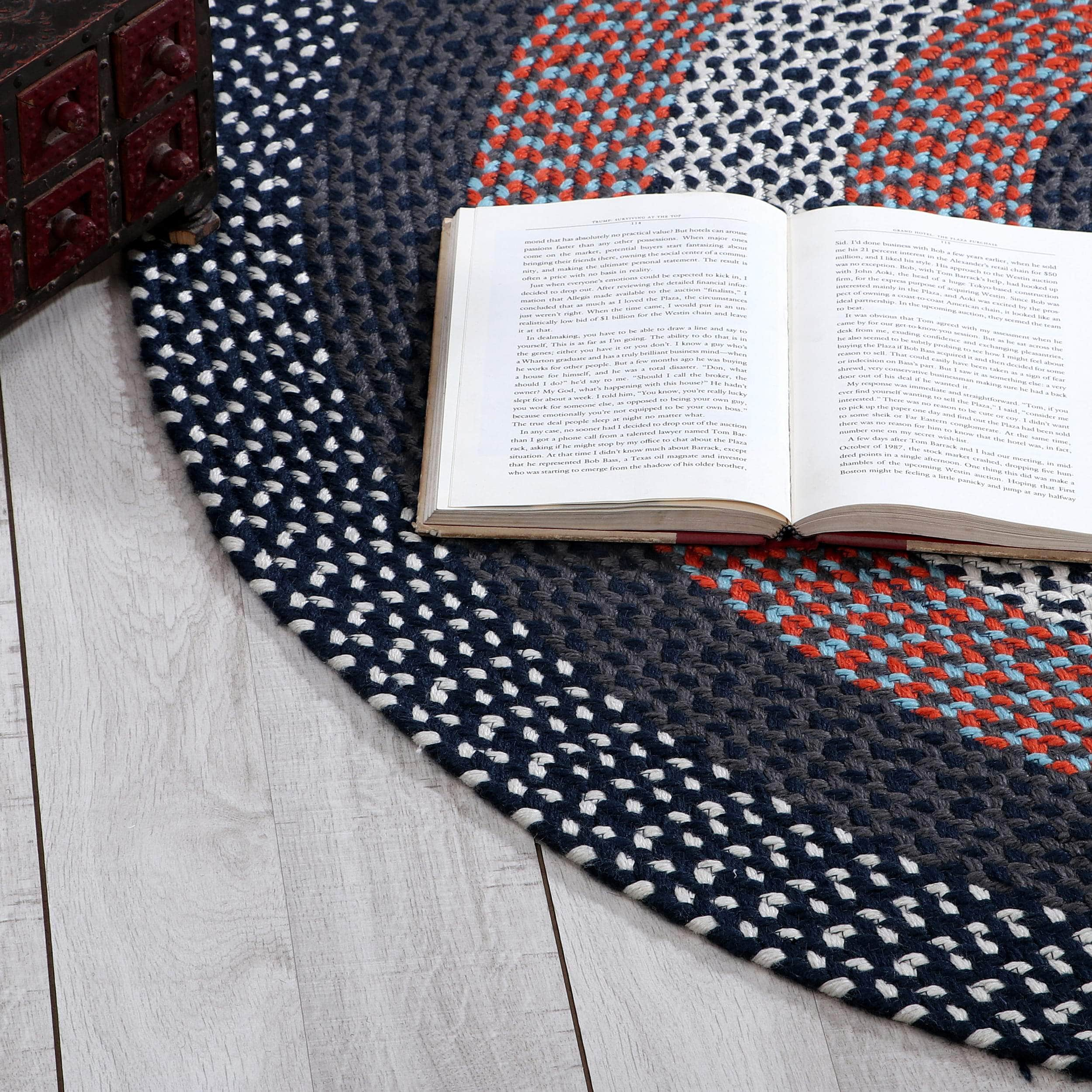 Bradford Braided Indoor / Outdoor Rug #color_navy blue