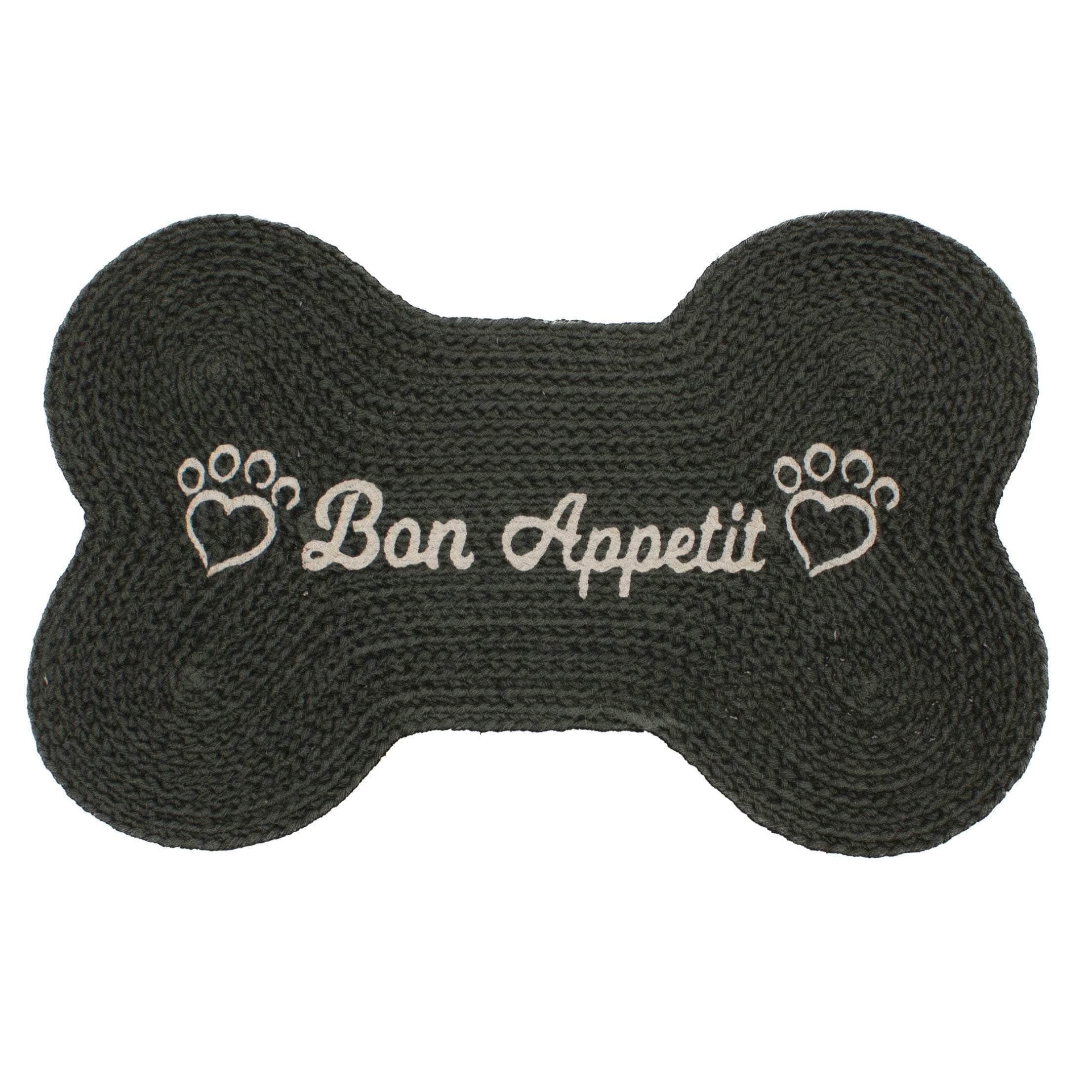 Non Slip Dog Food And Water Mat #color_charcoal