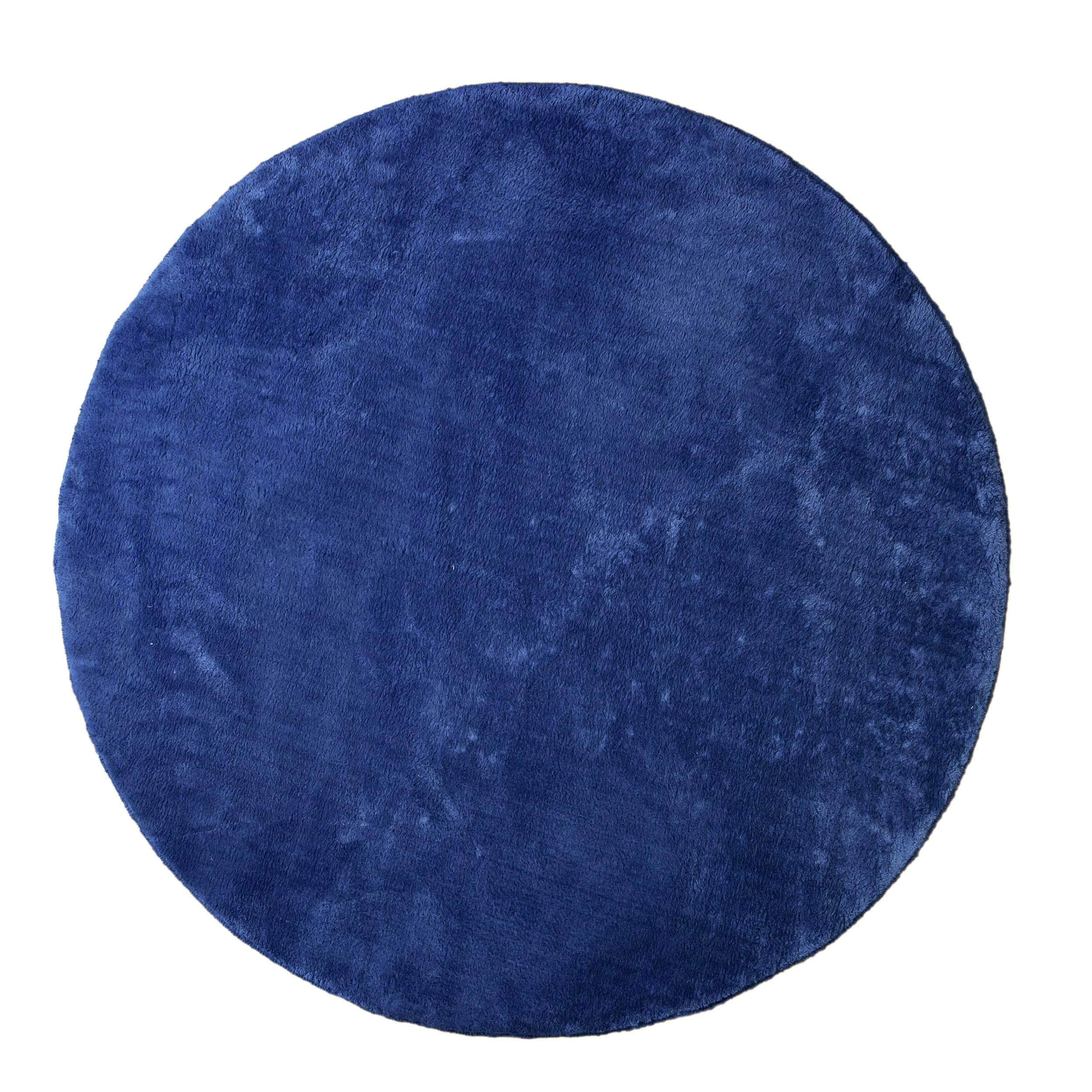 Onslow Faux Rabbit Fur Shag Rug #color_cobalt