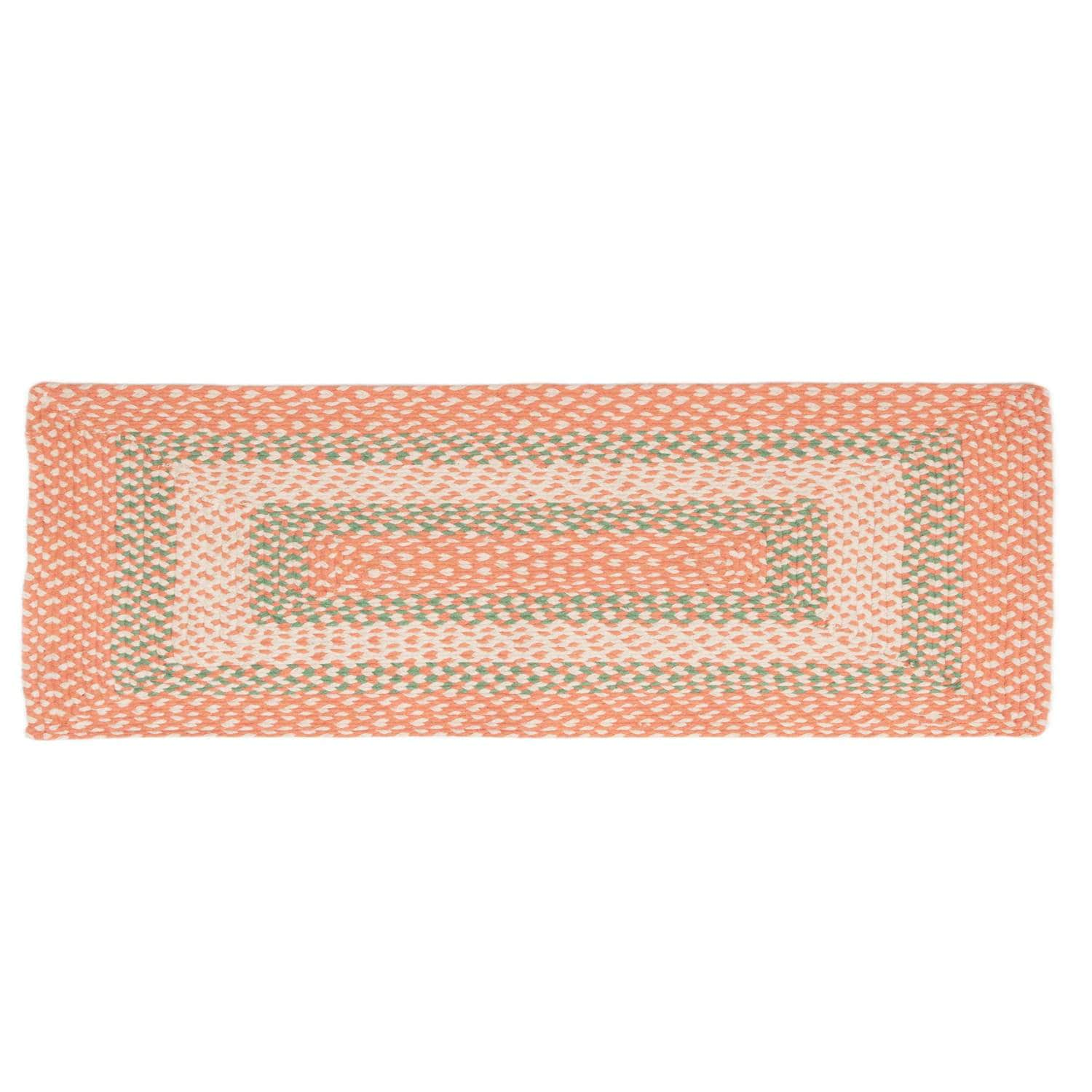 Waterbury WAT01 Coral & Green Rug #color_coral & green