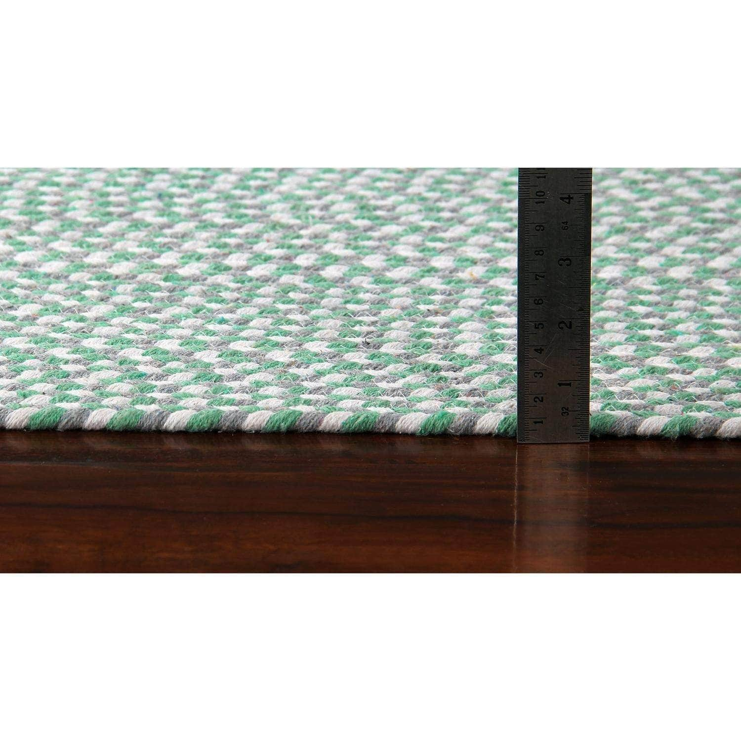 Farmhouse Buffalo Check Cotton Braided Rug #color_green