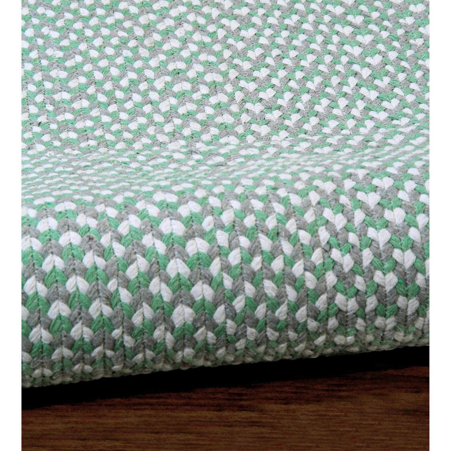 Farmhouse Buffalo Check Cotton Braided Rug #color_green