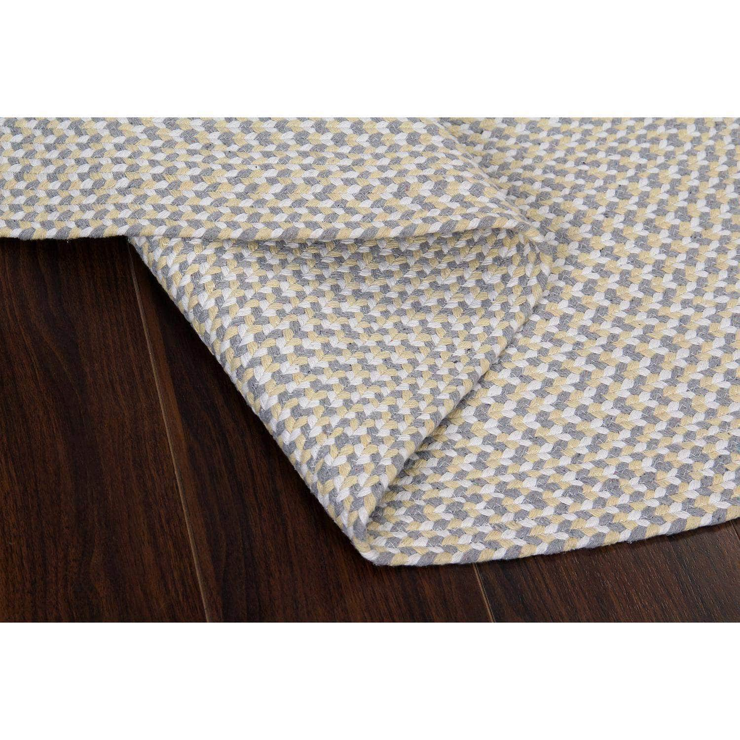 Farmhouse Buffalo Check Cotton Braided Rug #color_yellow