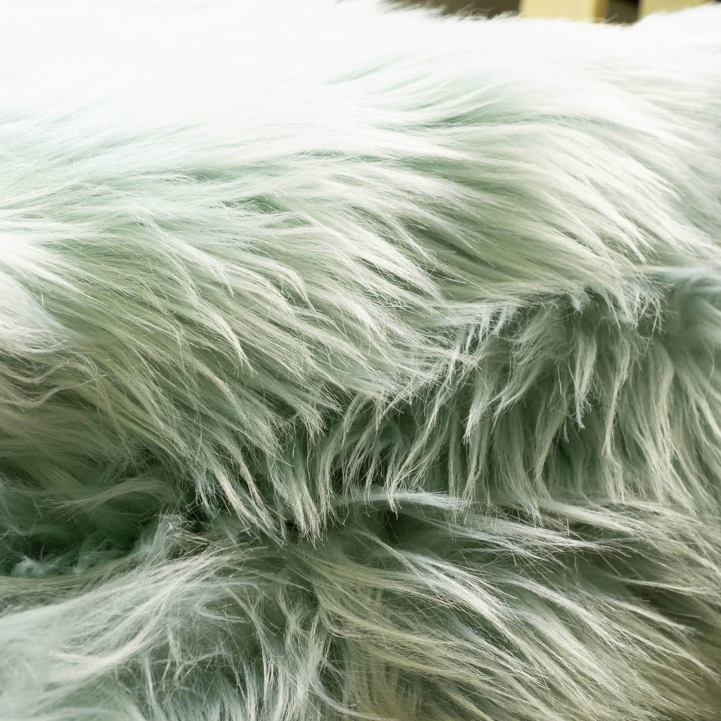 Soft Faux Sheepskin Fur Fluffy Area Rug in Teal #color_teal