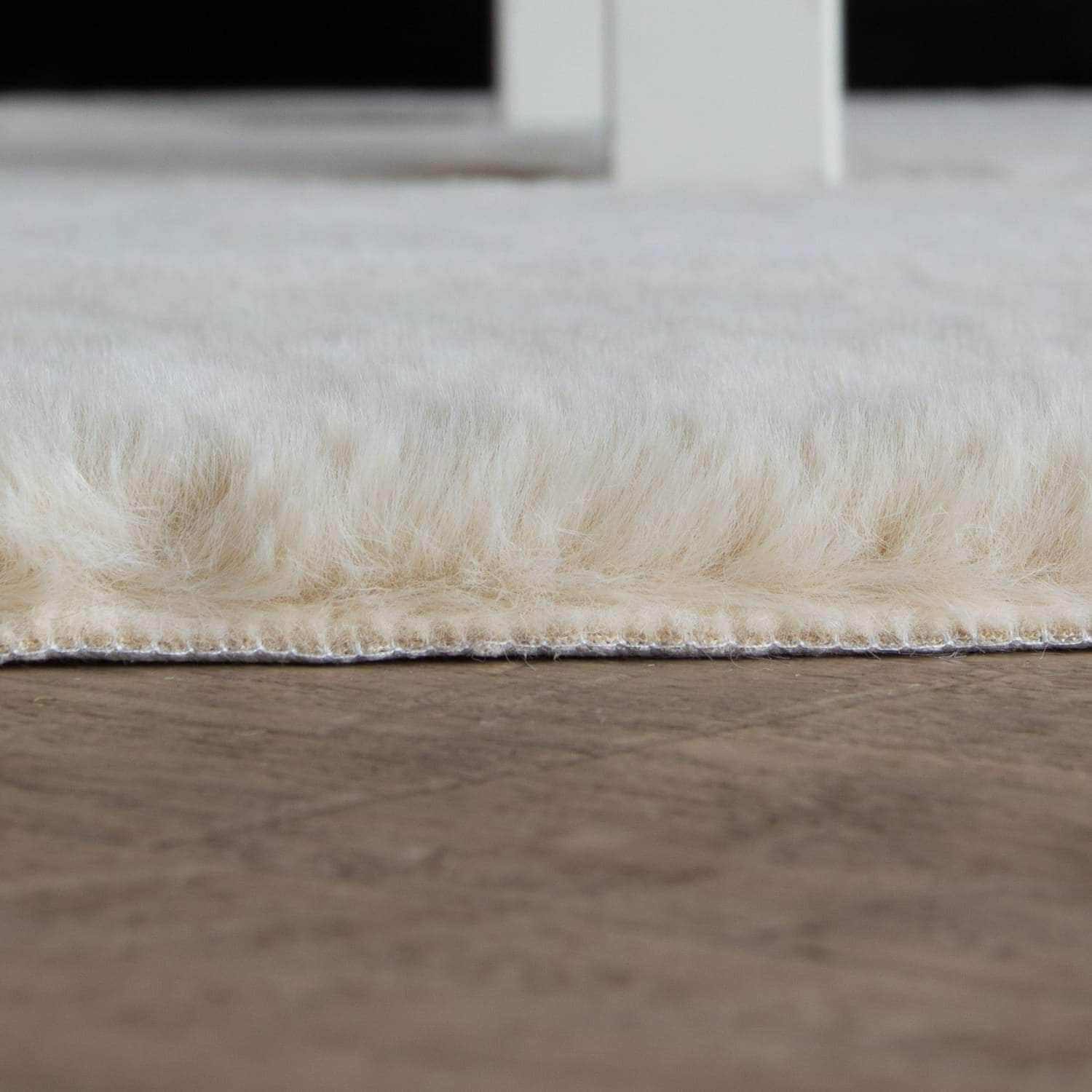 Onslow Faux Rabbit Fur Shag Rug #color_beige