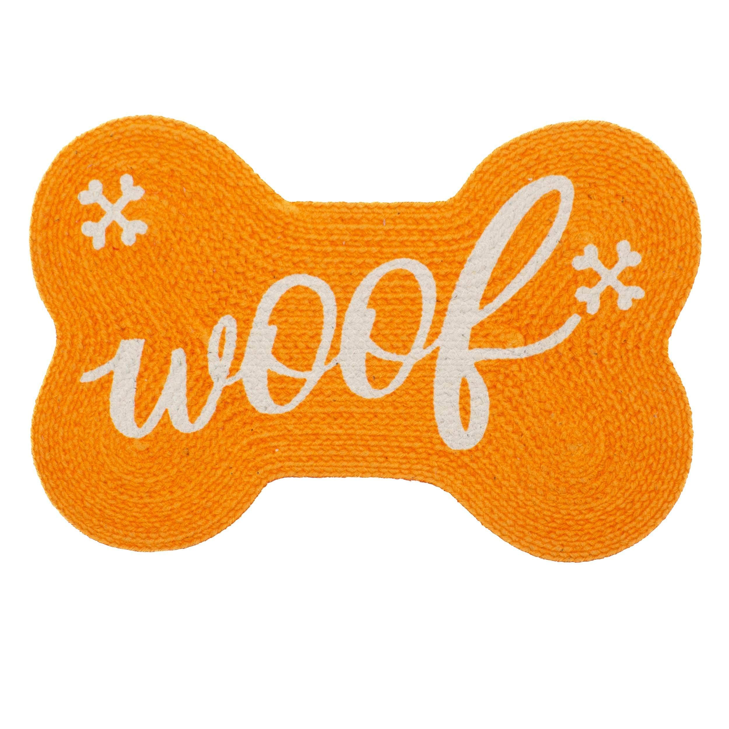 Non Slip Dog Food And Water Mat #color_orange woof