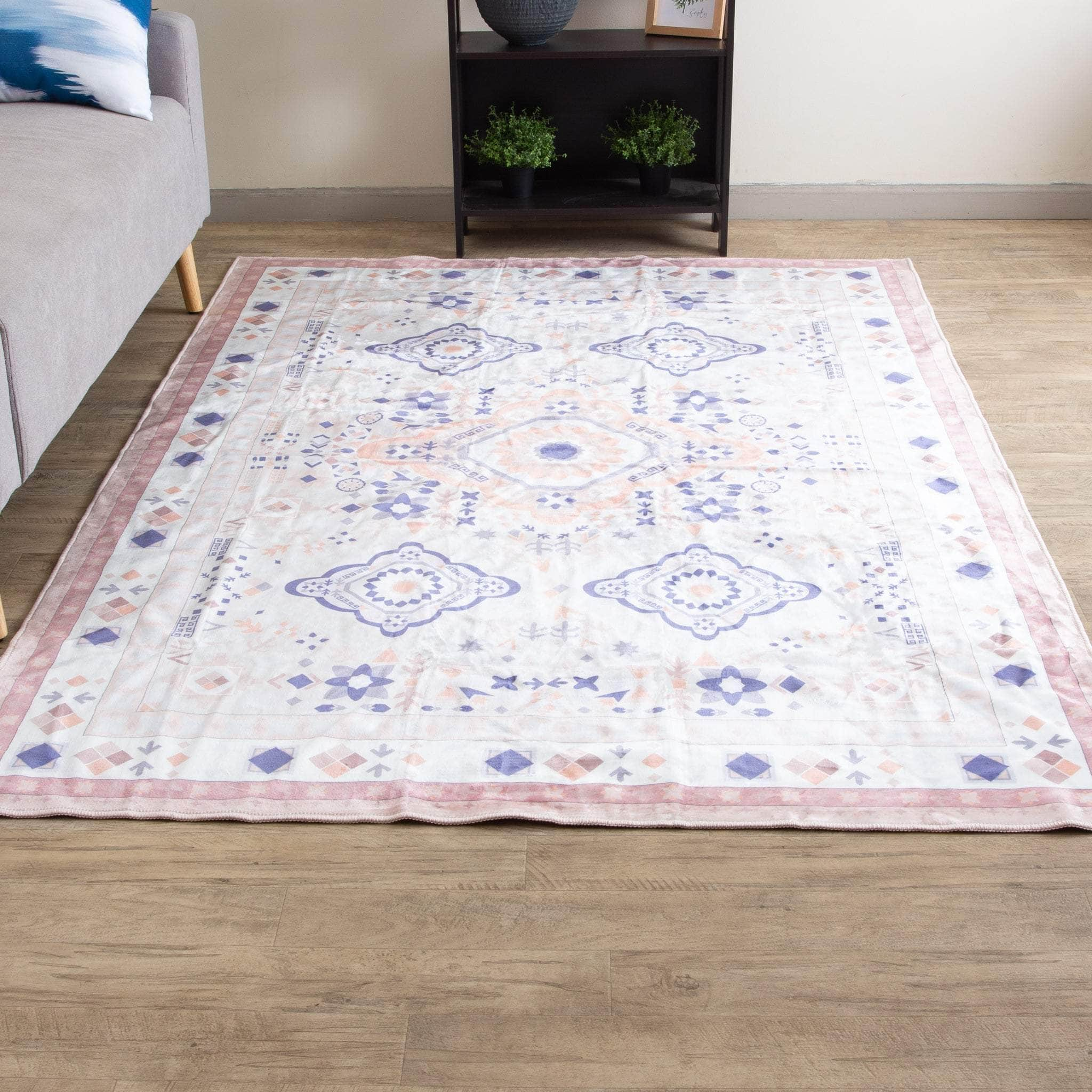 Veronica Machine Washable Traditional rug #color_pink