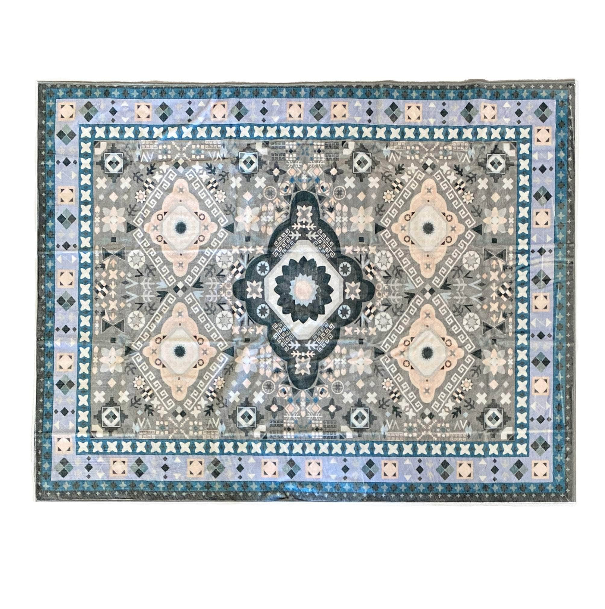 Veronica Machine Washable Traditional rug #color_gray