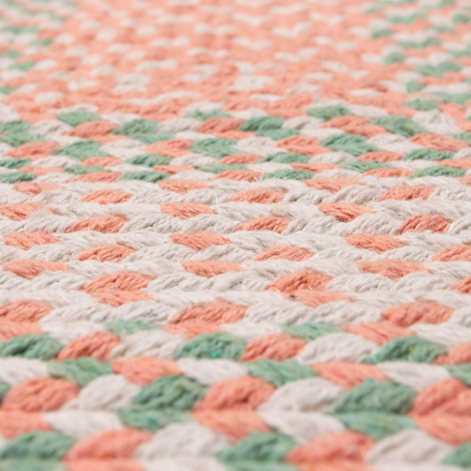 Waterbury WAT01 Coral & Green Rug #color_coral & green